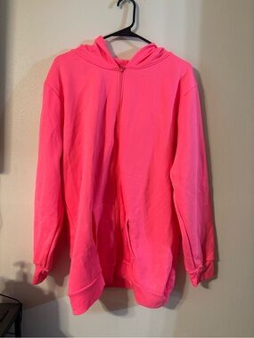 Bobbie Brooks Neon Pink Full-Zip Hoodie